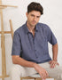 RADEN SHORT SLEEVE SHIRT (NAVY BLUE)